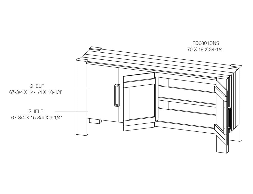 HLHF Luma Console Living, Occasional, Sideboards & Buffets Furniture Store Burlington Ontario Near Me