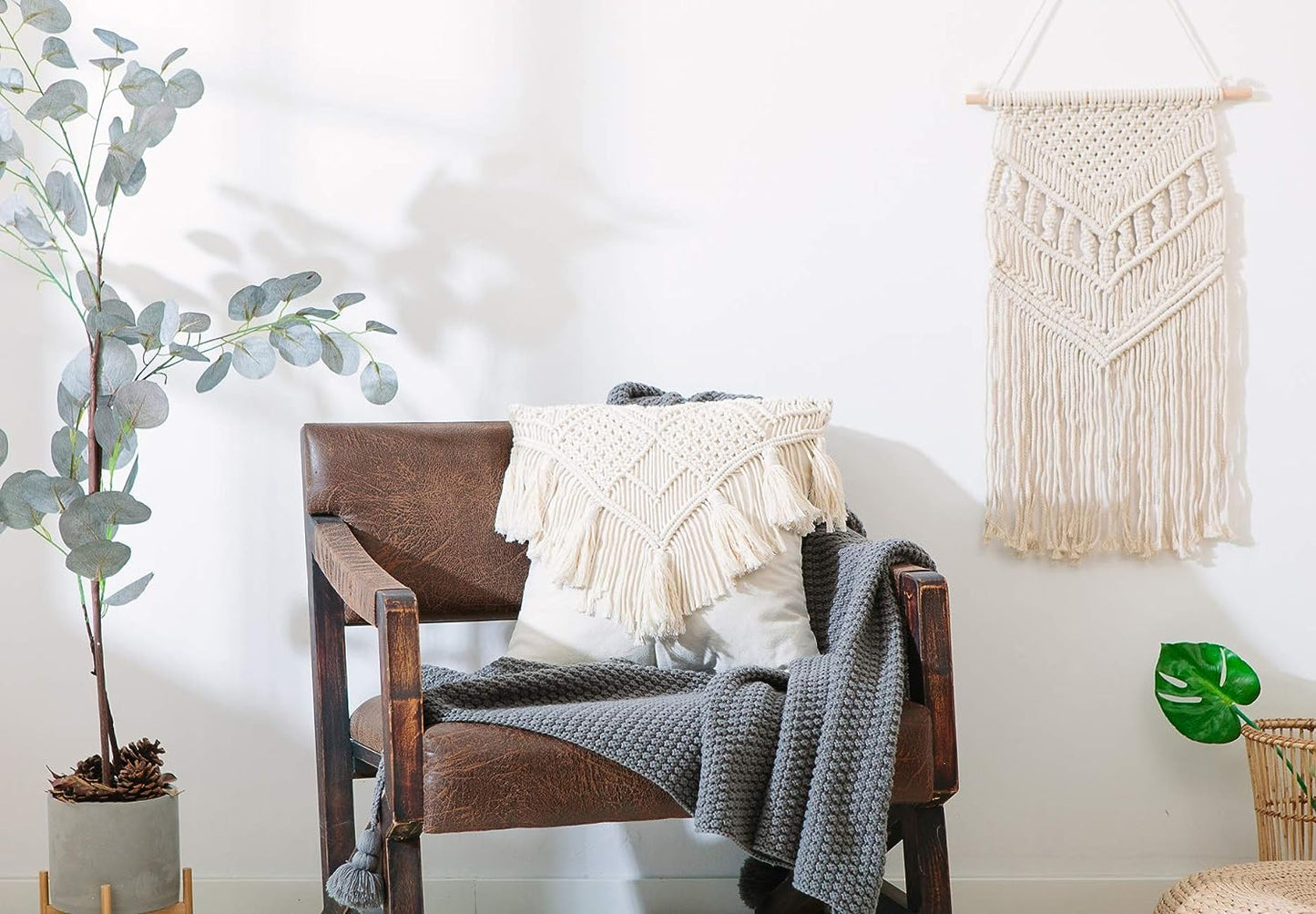 HLHF Corry Macrame Pillow Pillows & Throws Furniture Store Burlington Ontario Near Me