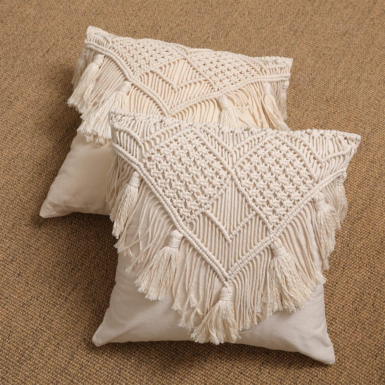 HLHF Corry Macrame Pillow Pillows & Throws Furniture Store Burlington Ontario Near Me