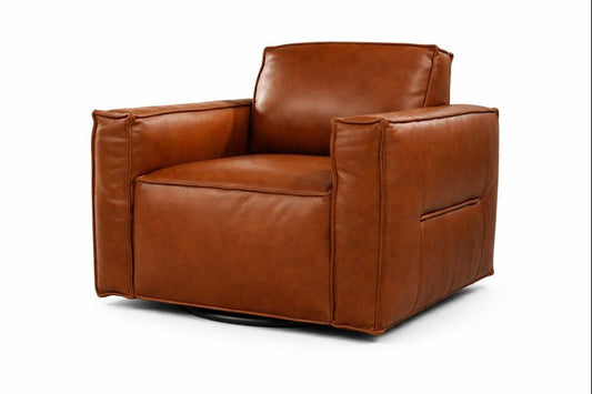 HLHF Berlin Saddle Leather Swivel Chair Accent Chairs, Living, New Arrivals Furniture Store Burlington Ontario Near Me