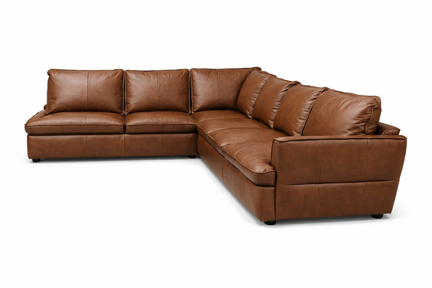 HLHF Volcano Brown Leather Sectional Living, New Arrivals Furniture Store Burlington Ontario Near Me