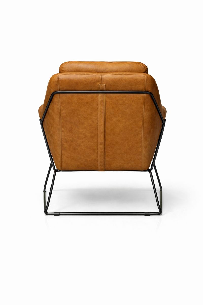 HLHF Isabella Accent Chair - Whiskey Leather Accent Chairs, Living Furniture Store Burlington Ontario Near Me