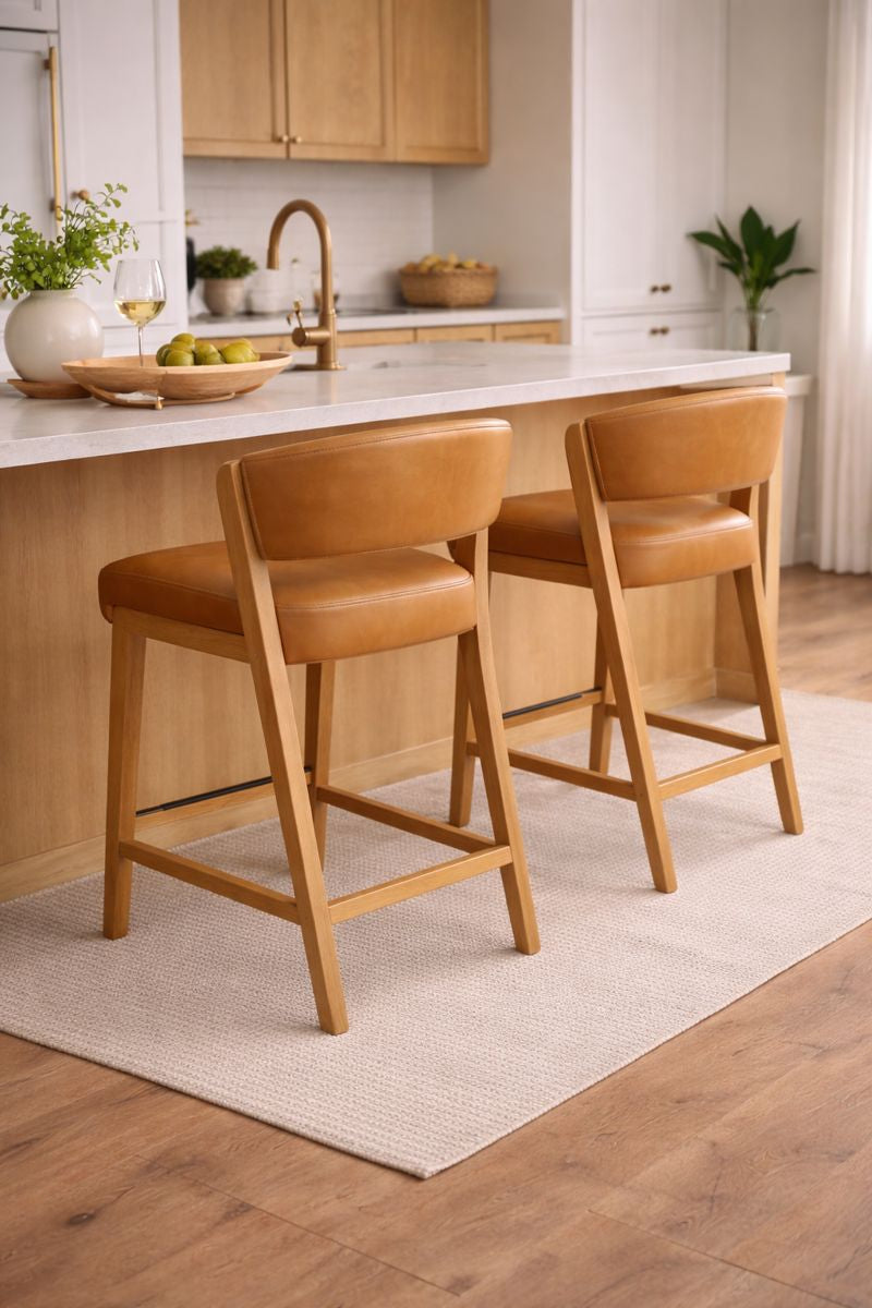 HLHF Curve Stool - Tan Stools, Stools & Bars Furniture Store Burlington Ontario Near Me