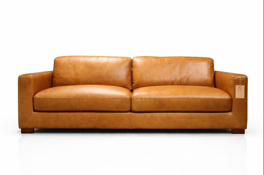 HLHF Saddle Tan Leather Sofa Living, New Arrivals Furniture Store Burlington Ontario Near Me