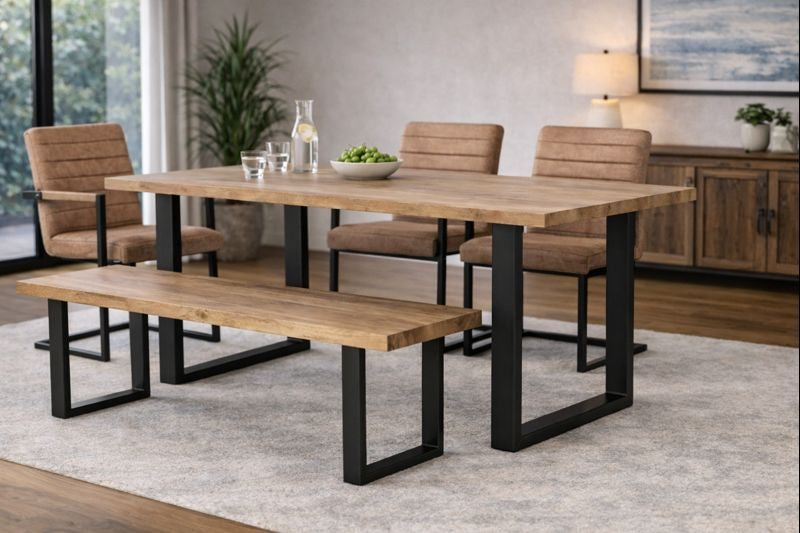 HLHF Acacia Dining Table Dining Furniture Store Burlington Ontario Near Me