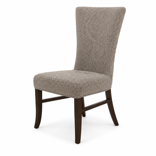 Winged Fabric Dining Chair - Tasmin Earth