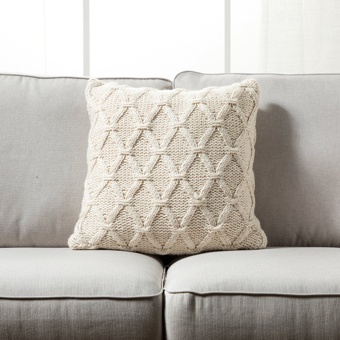 HLHF Cable Knit Pillow Accessories Furniture Store Burlington Ontario Near Me