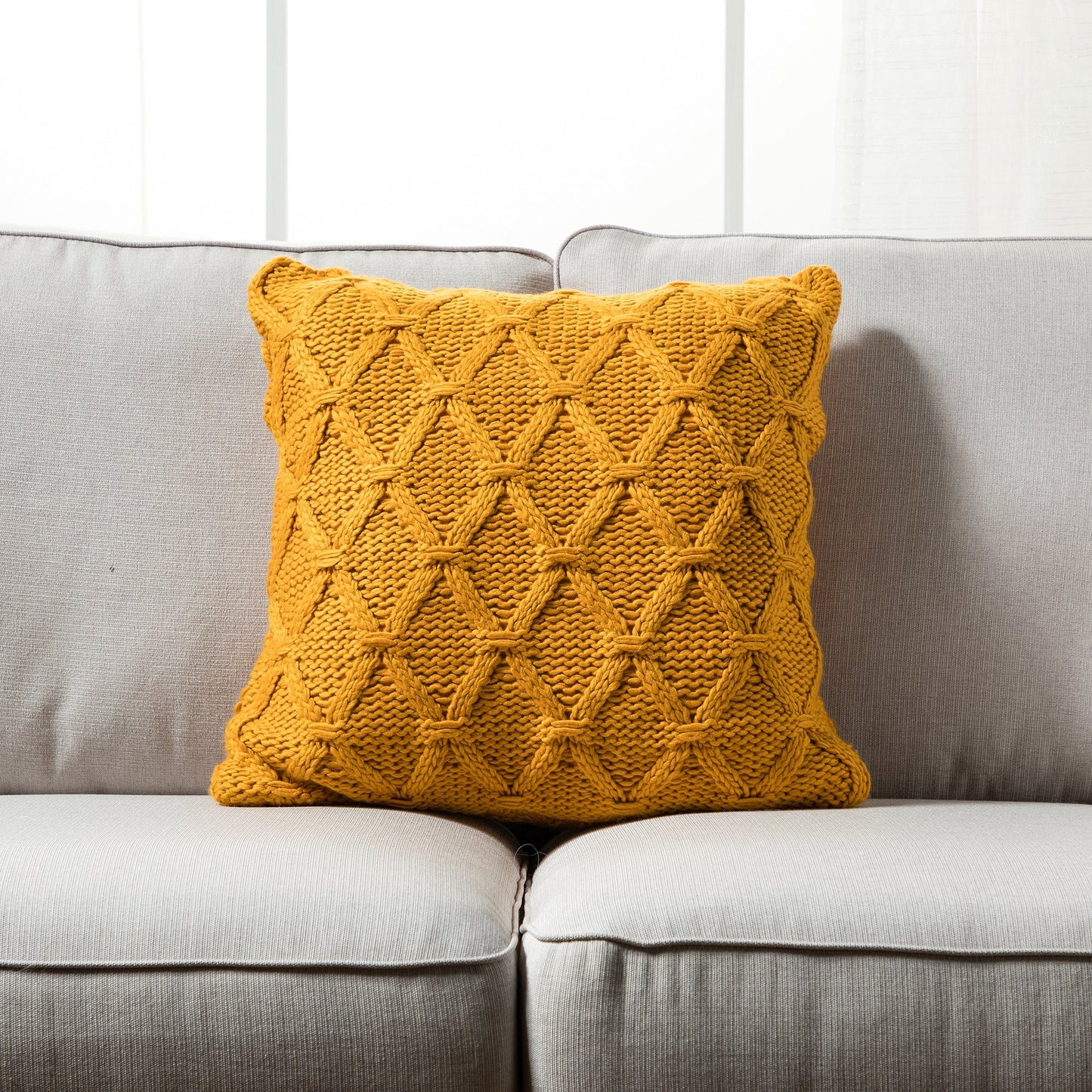 HLHF Cable Knit Pillow Accessories Furniture Store Burlington Ontario Near Me