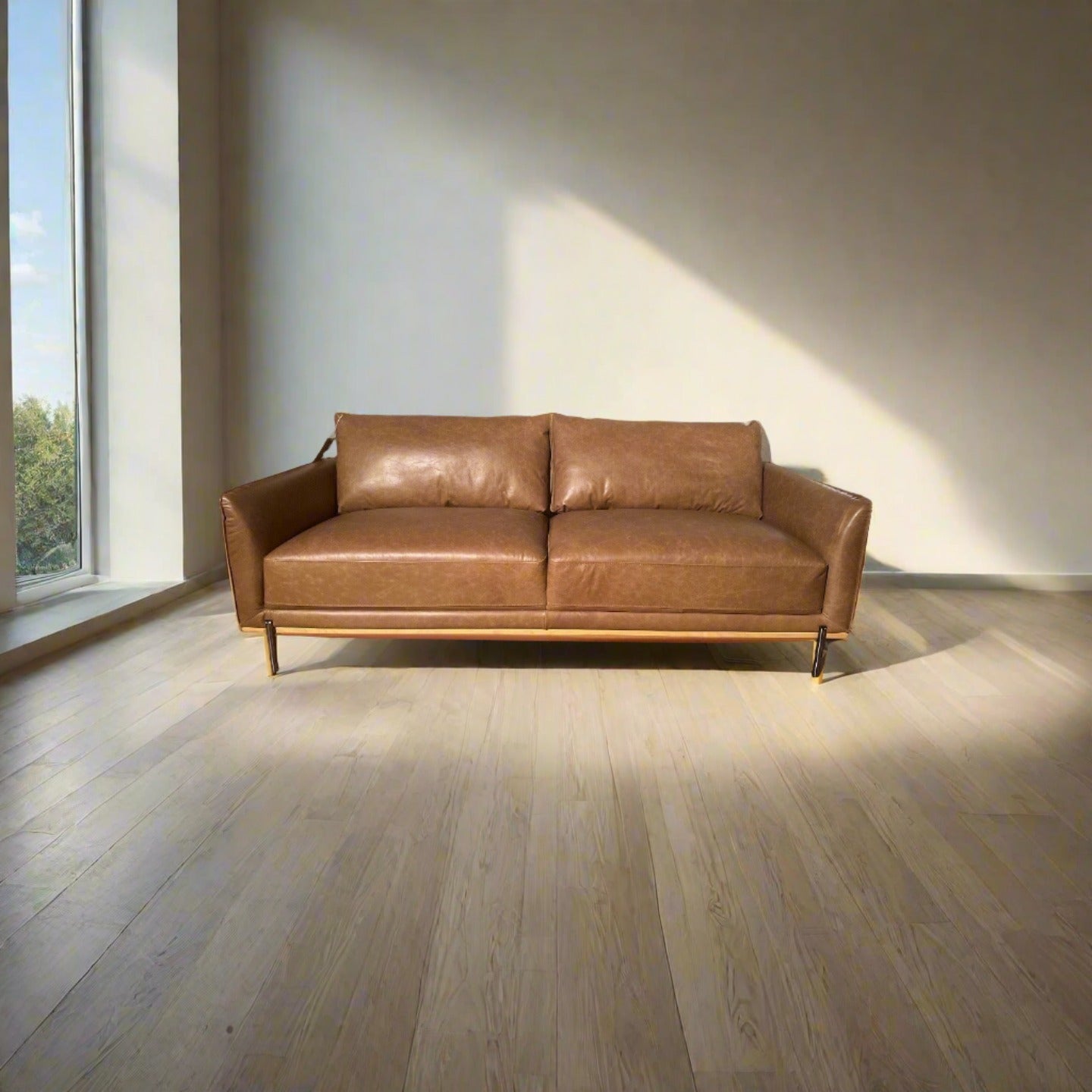 HLHF 5607-3(2A) Leather Sofa - Whiskey Living Furniture Store Burlington Ontario Near Me