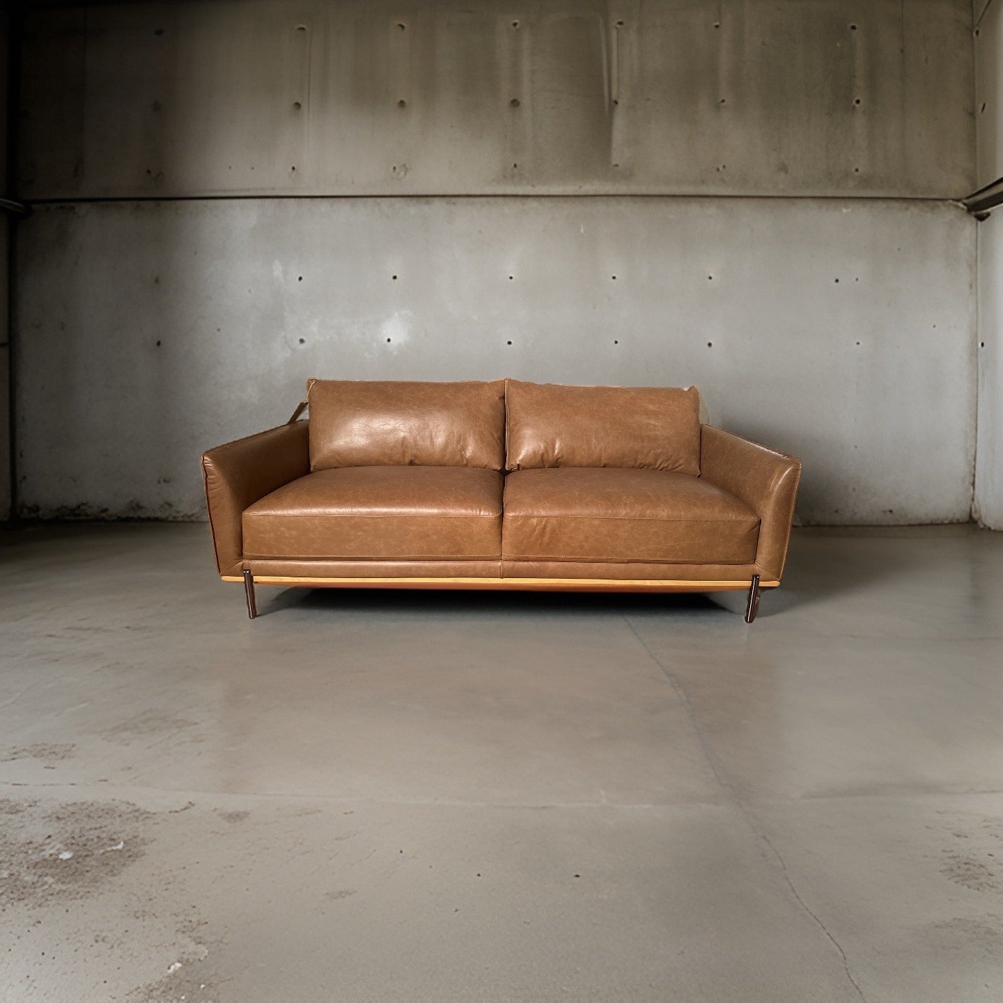 HLHF 5607-3(2A) Leather Sofa - Whiskey Living Furniture Store Burlington Ontario Near Me