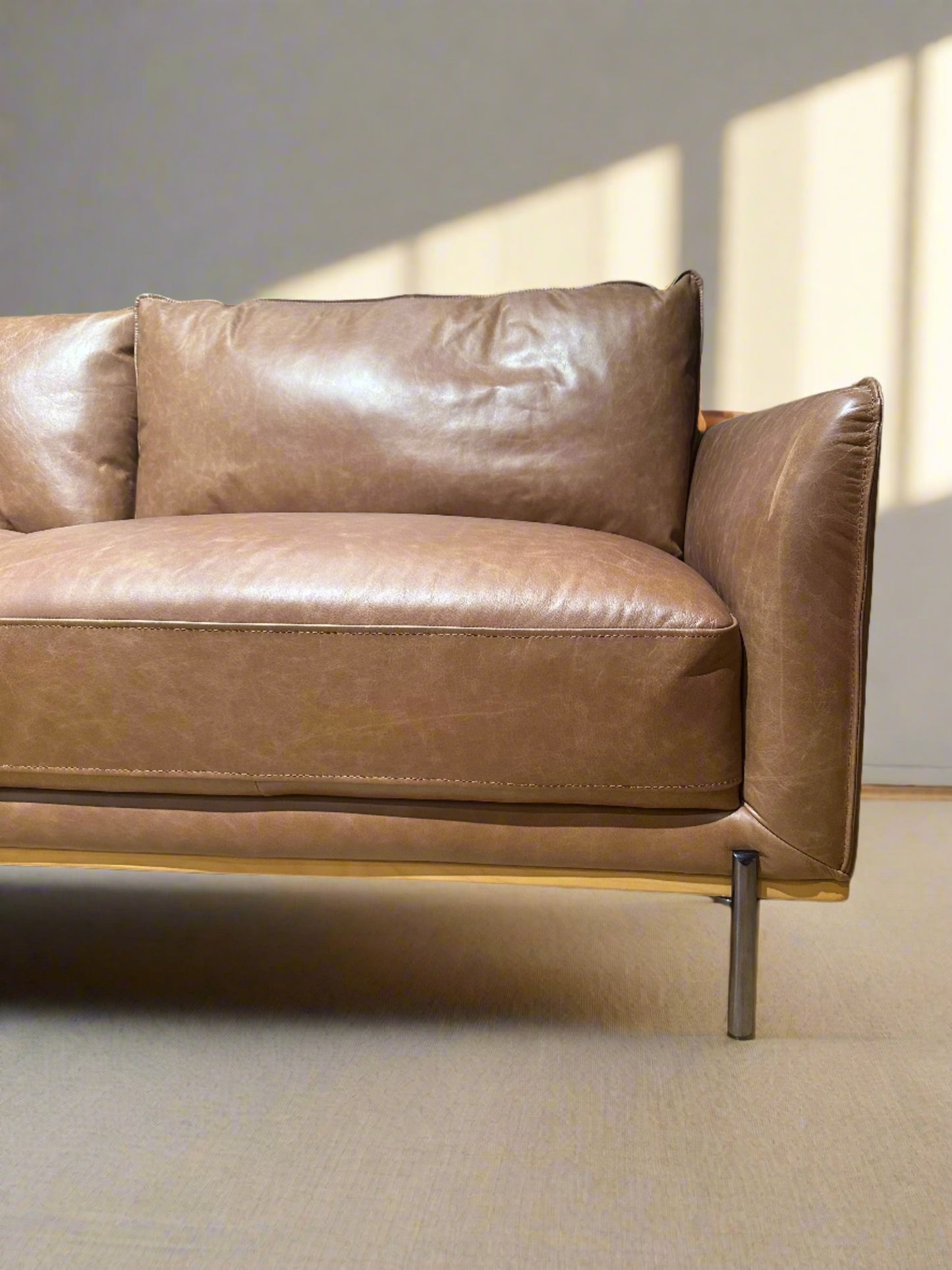 Club Leather Sofa - Whiskey - (5607)