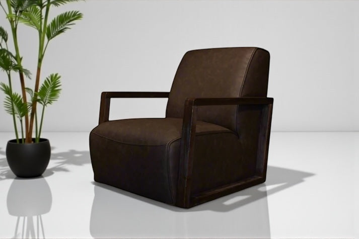 HLHF A997 Turner Coated Fabric Swivel Chair - Brown Accent Chairs, Living Furniture Store Burlington Ontario Near Me