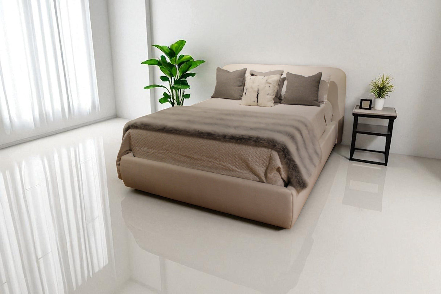HLHF California Upholstered Bed Bedroom Furniture Store Burlington Ontario Near Me