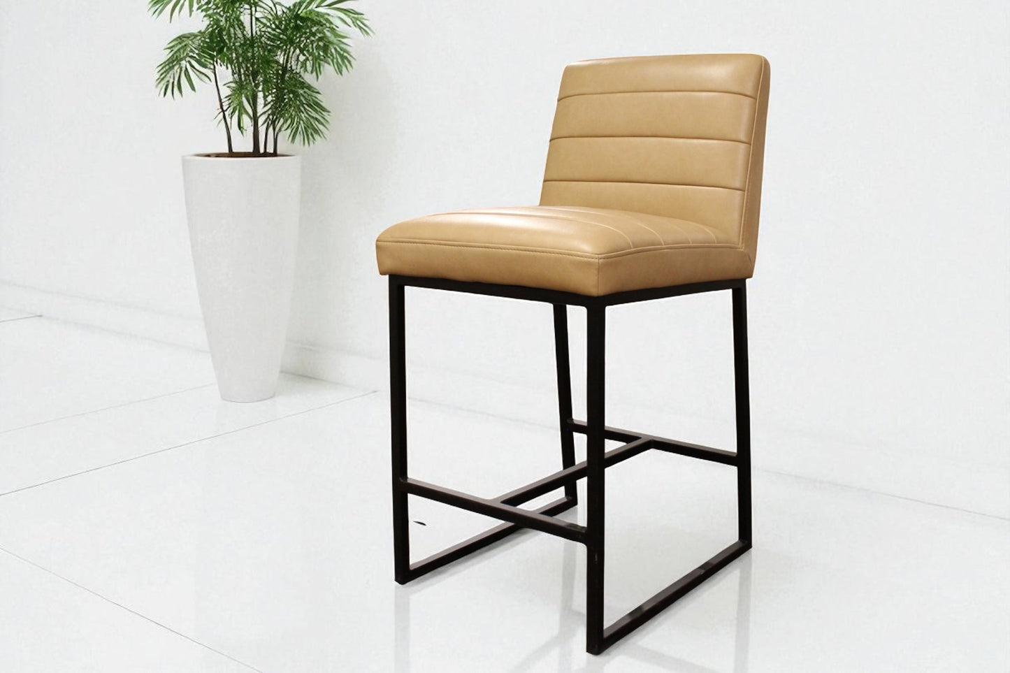HLHF Y1511 Coated Fabric Stool - Tan Stools & Bars Furniture Store Burlington Ontario Near Me