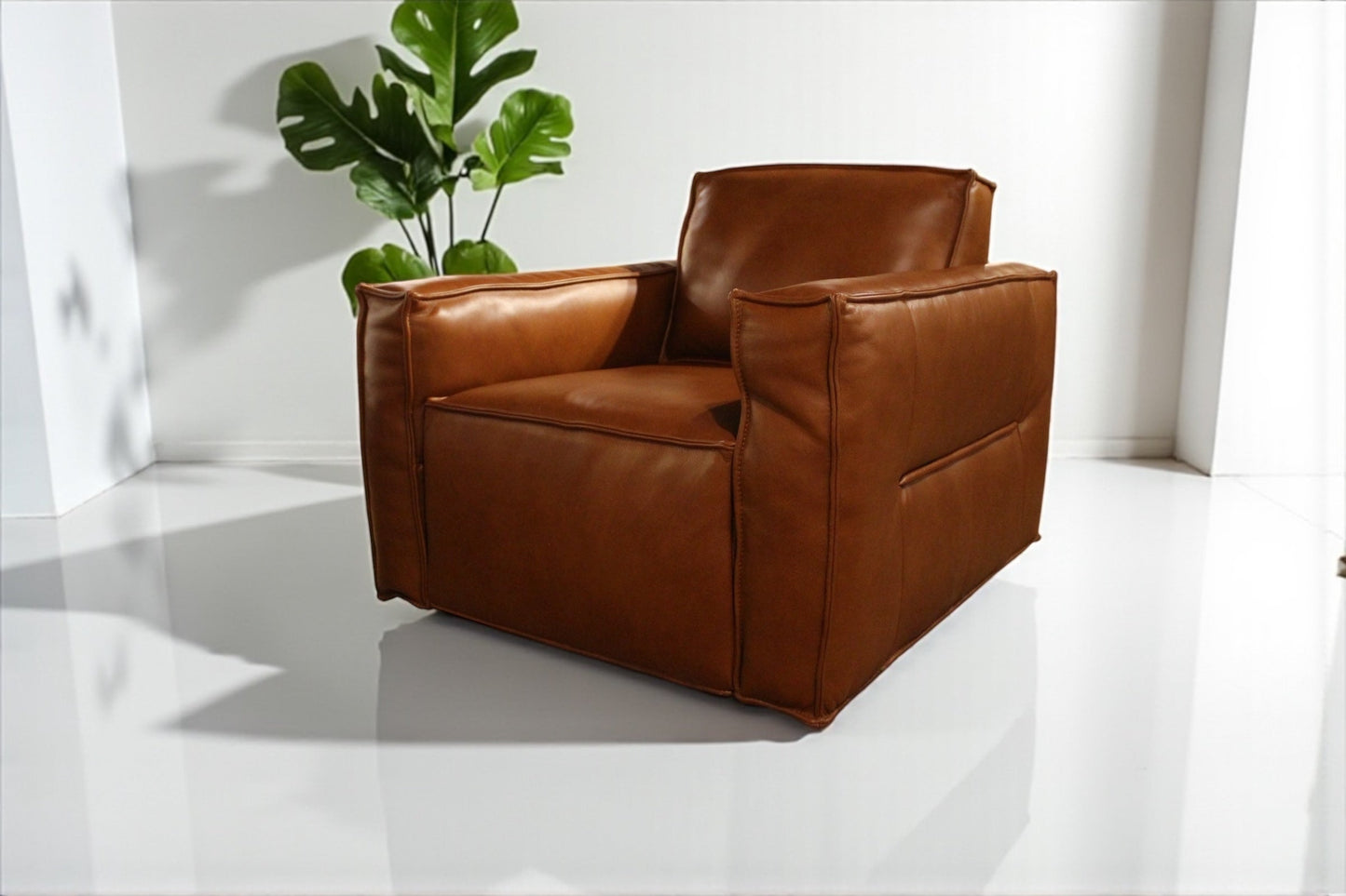 HLHF W1372 Leather Swivel Chair - 3 Colours Accent Chairs, Living Furniture Store Burlington Ontario Near Me