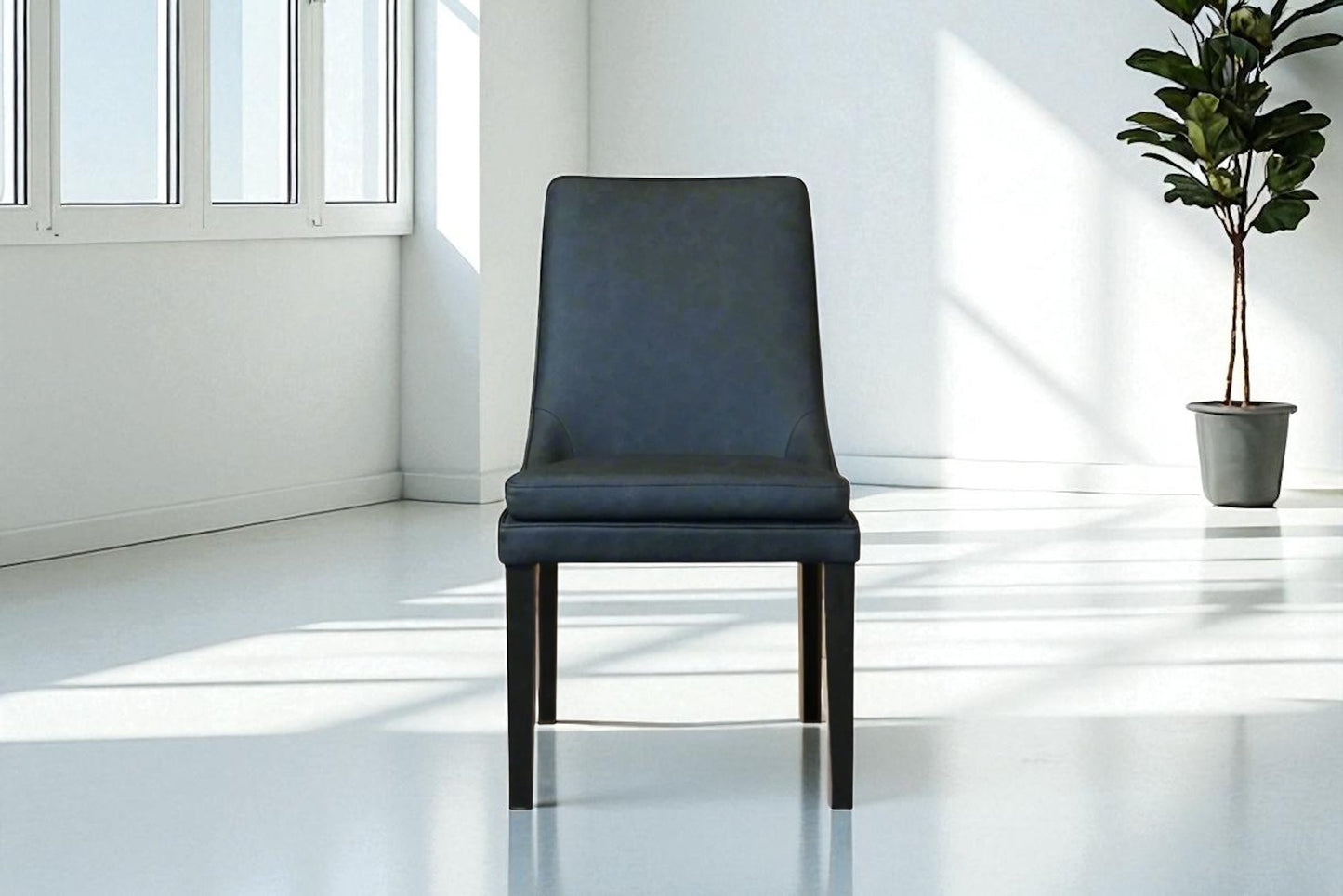 HLHF 1229 Coated Fabric Dining Chair - Charcoal Dining Furniture Store Burlington Ontario Near Me