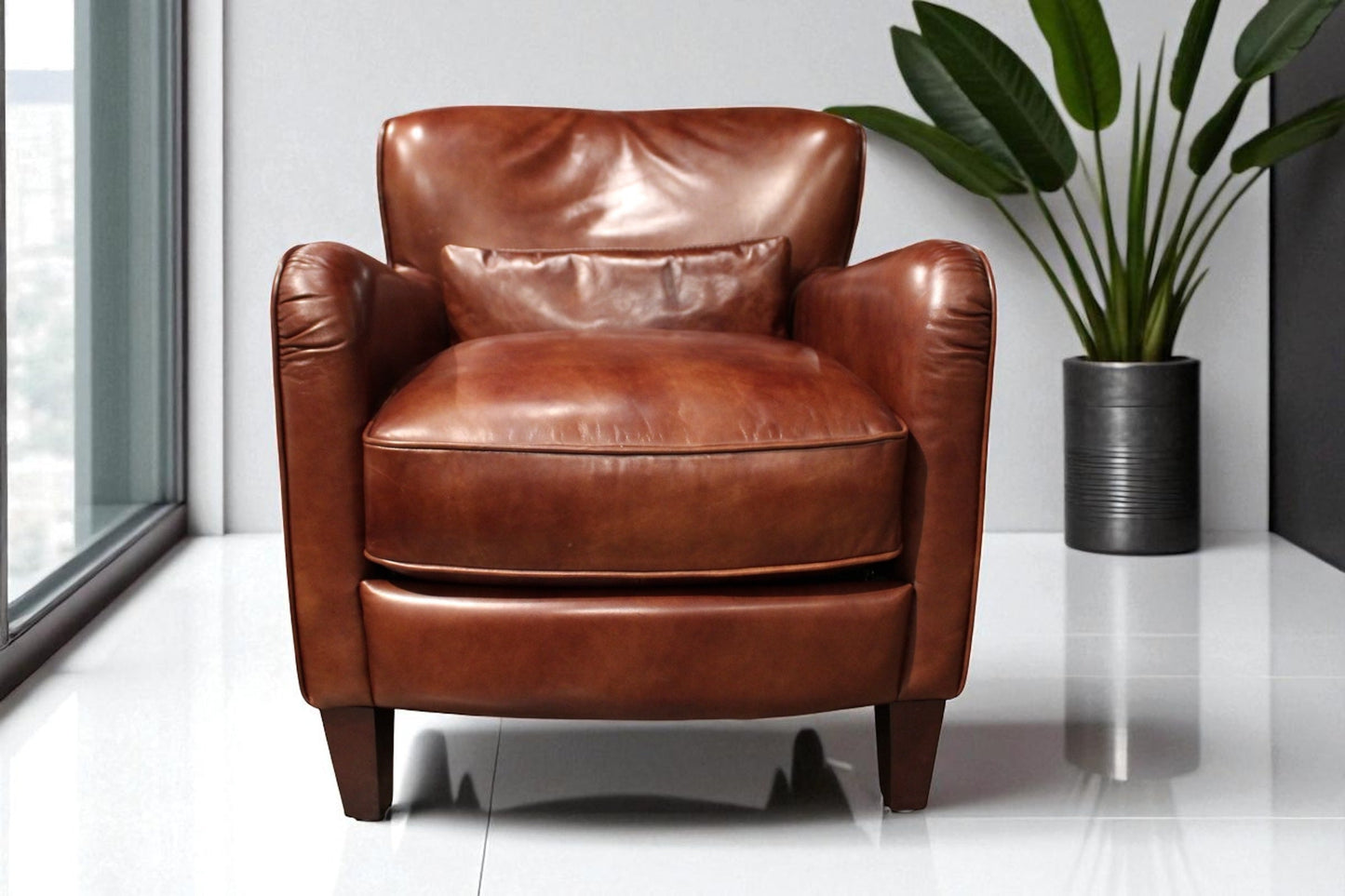 HLHF 7710-10 Loft Leather Chair Accent Chairs, Living Furniture Store Burlington Ontario Near Me