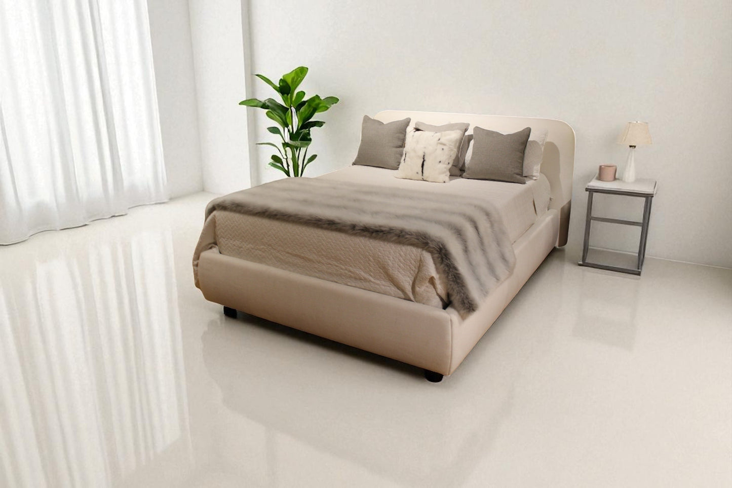 HLHF California Upholstered Bed Bedroom Furniture Store Burlington Ontario Near Me