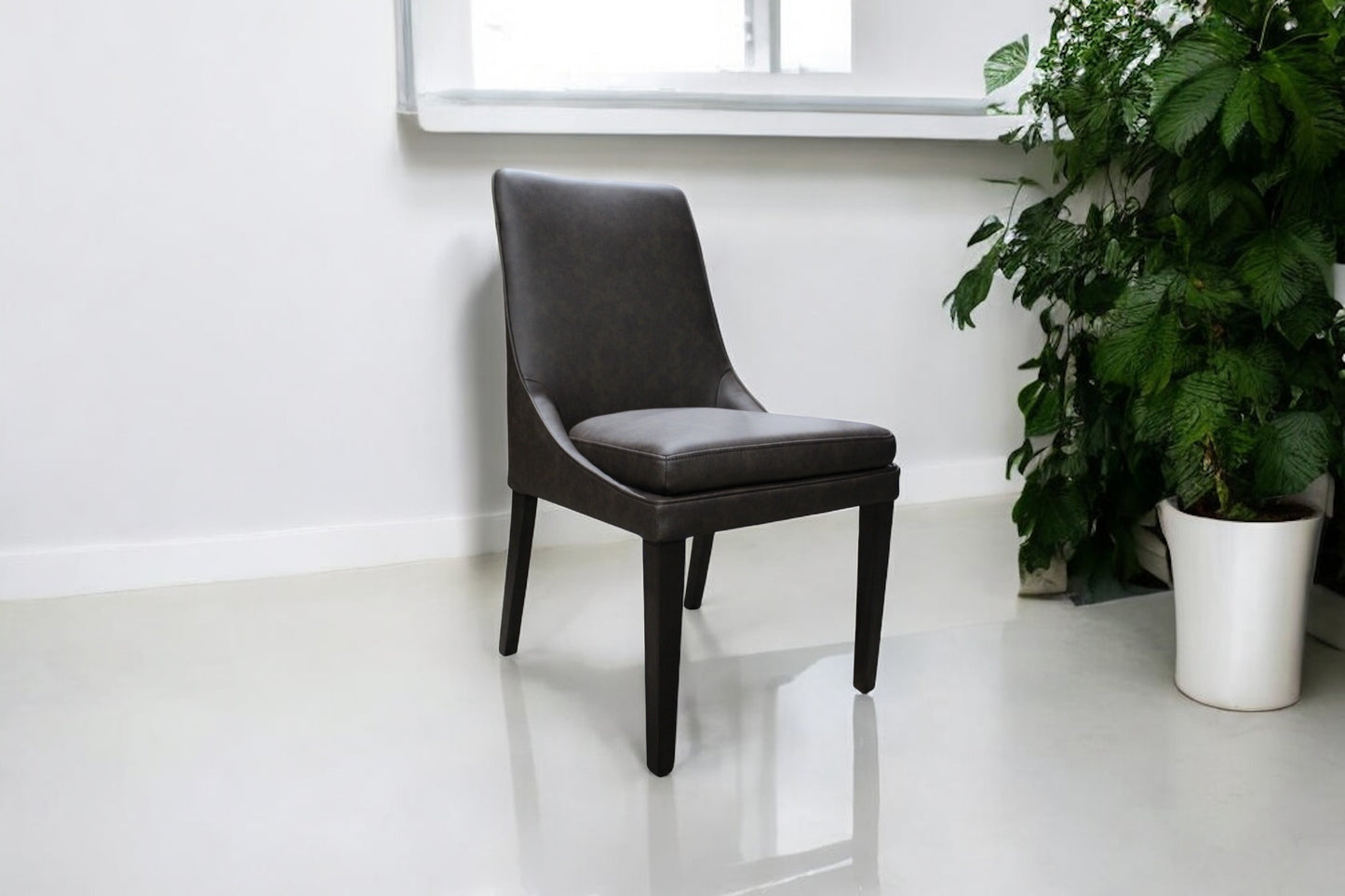 1229 Coated Fabric Dining Chair - Brown