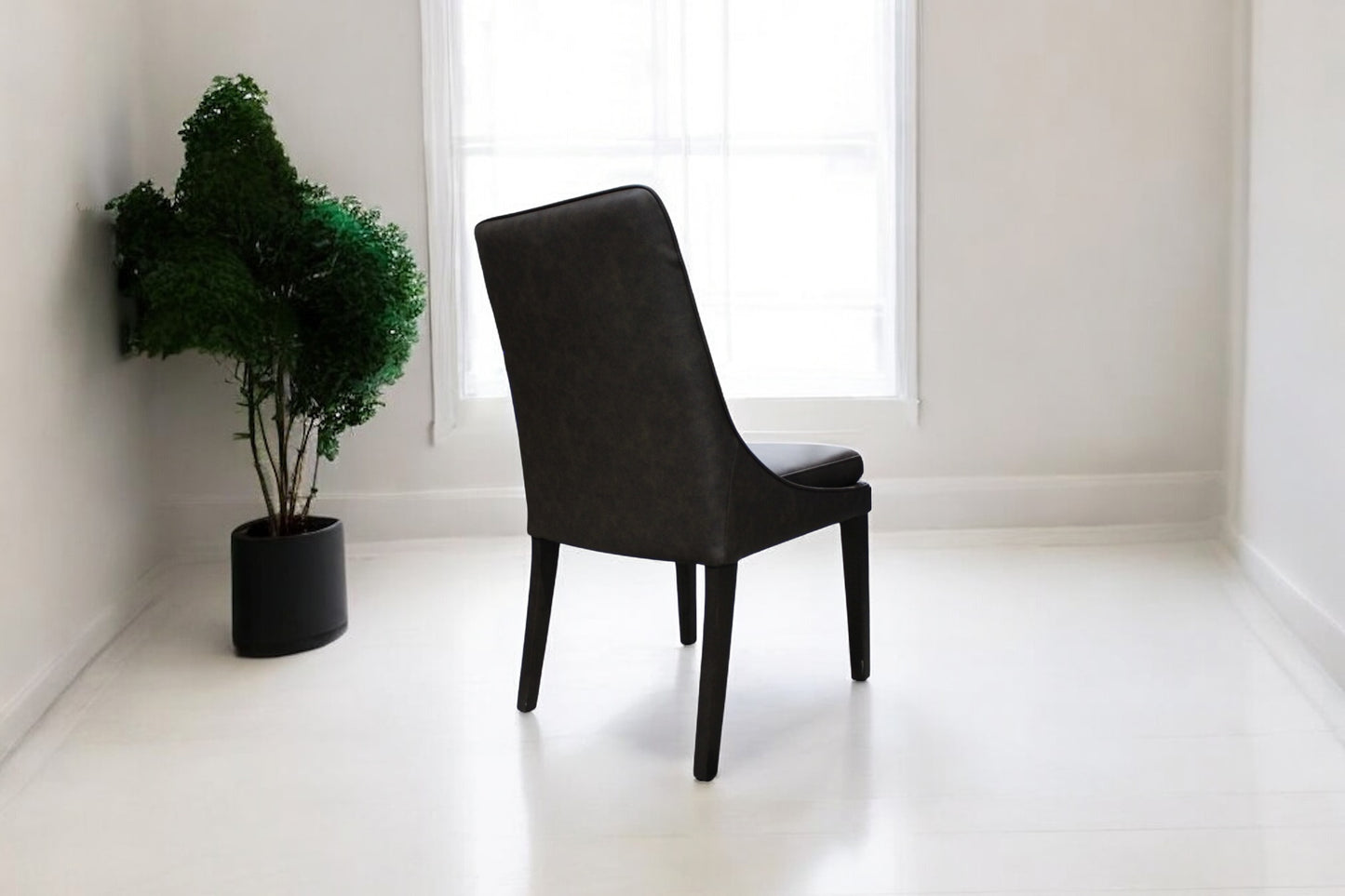 1229 Coated Fabric Dining Chair - Brown