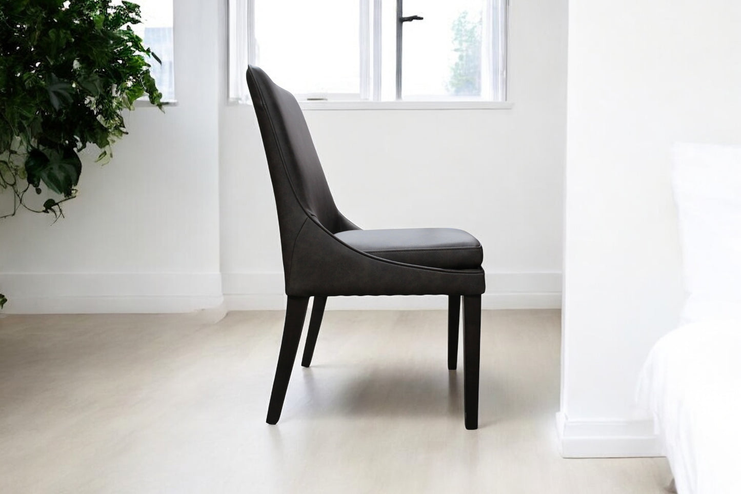1229 Coated Fabric Dining Chair - Brown