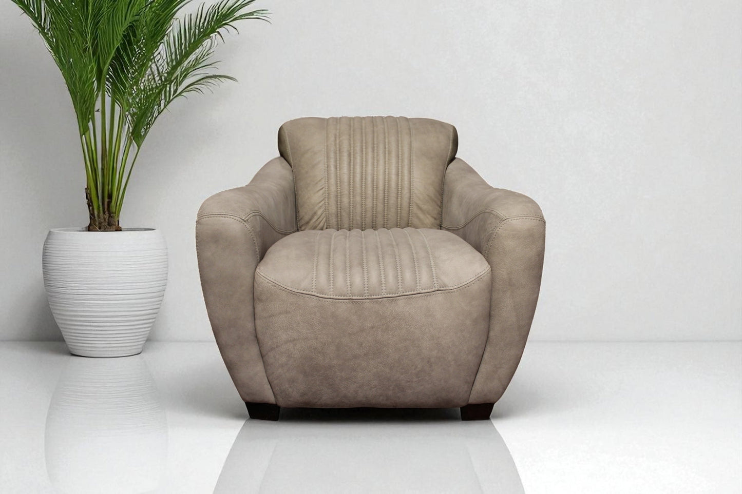 HLHF J365 Cigar Leather Club Chair Accent Chairs, Living Furniture Store Burlington Ontario Near Me