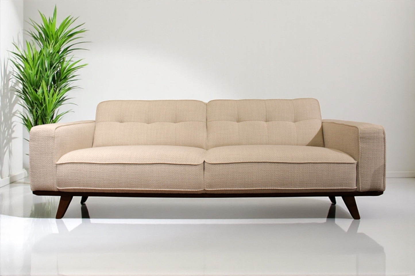HLHF Tufted Cream Sofa Living Furniture Store Burlington Ontario Near Me