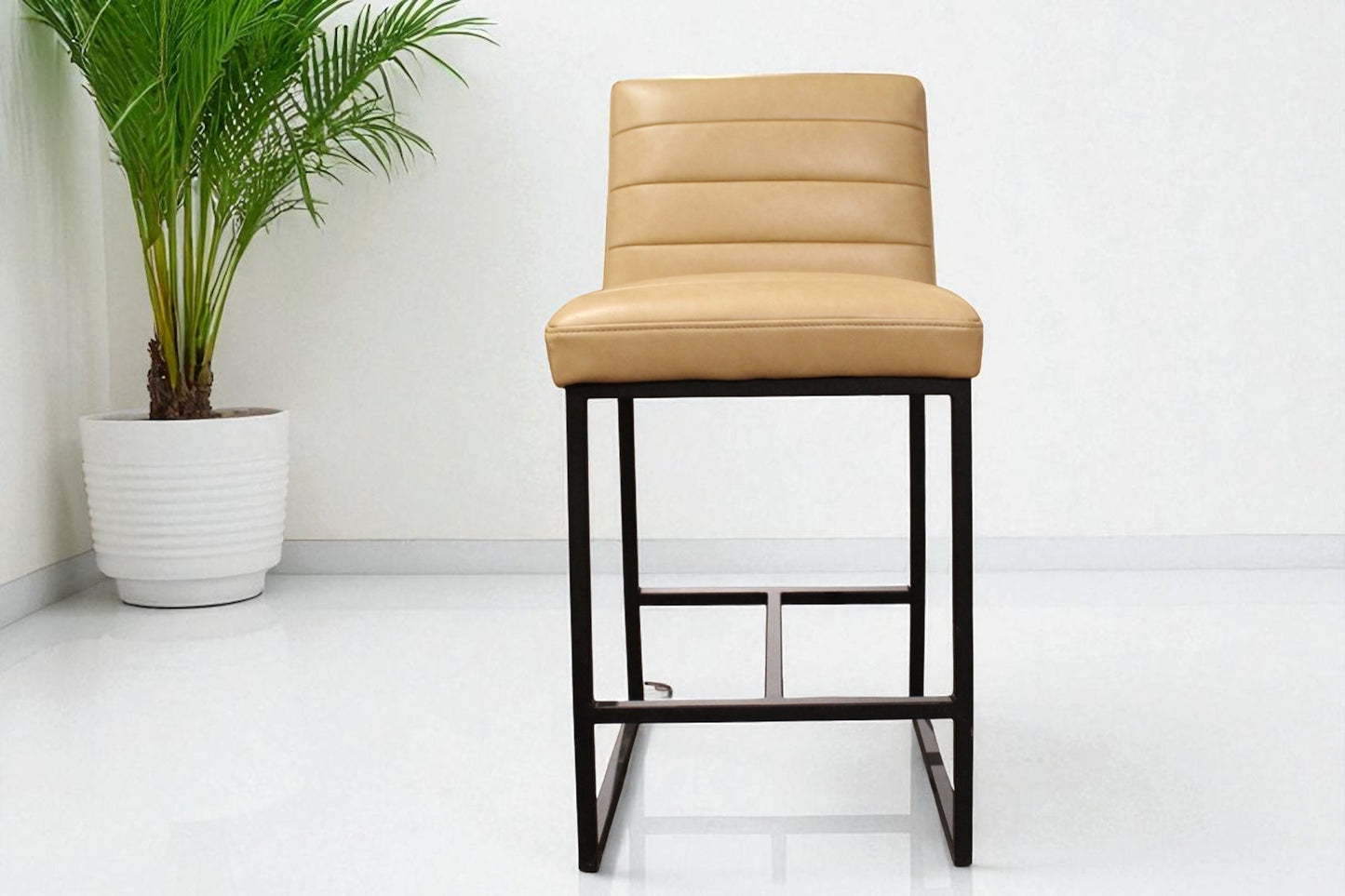 HLHF Y1511 Coated Fabric Stool - Tan Stools & Bars Furniture Store Burlington Ontario Near Me