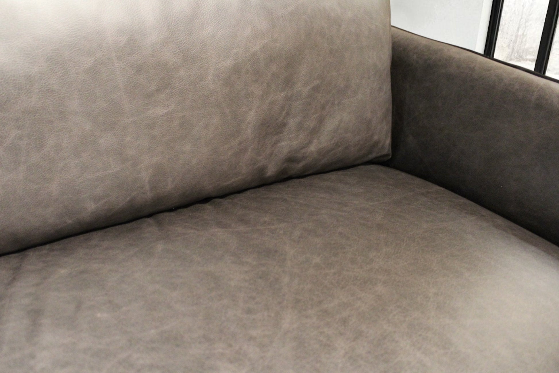 HLHF 5607 Club Leather Sofa - Charcoal Living Furniture Store Burlington Ontario Near Me