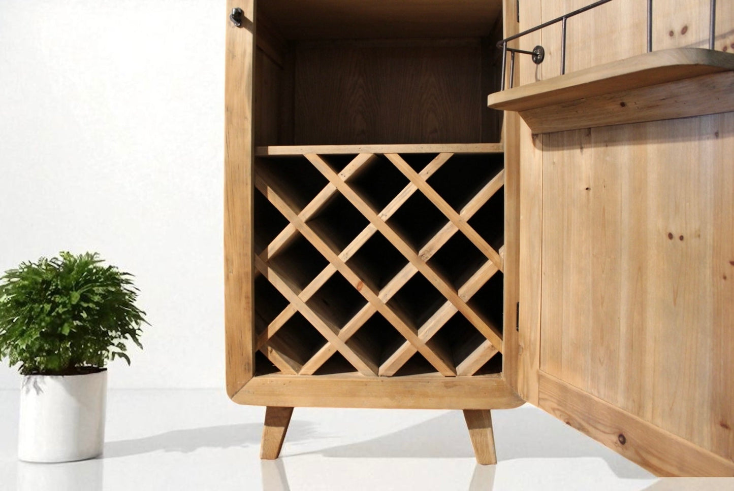 HLHF Bleached Old Pine Wine Cabinet New Arrivals, Occasional, Stools & Bars Furniture Store Burlington Ontario Near Me
