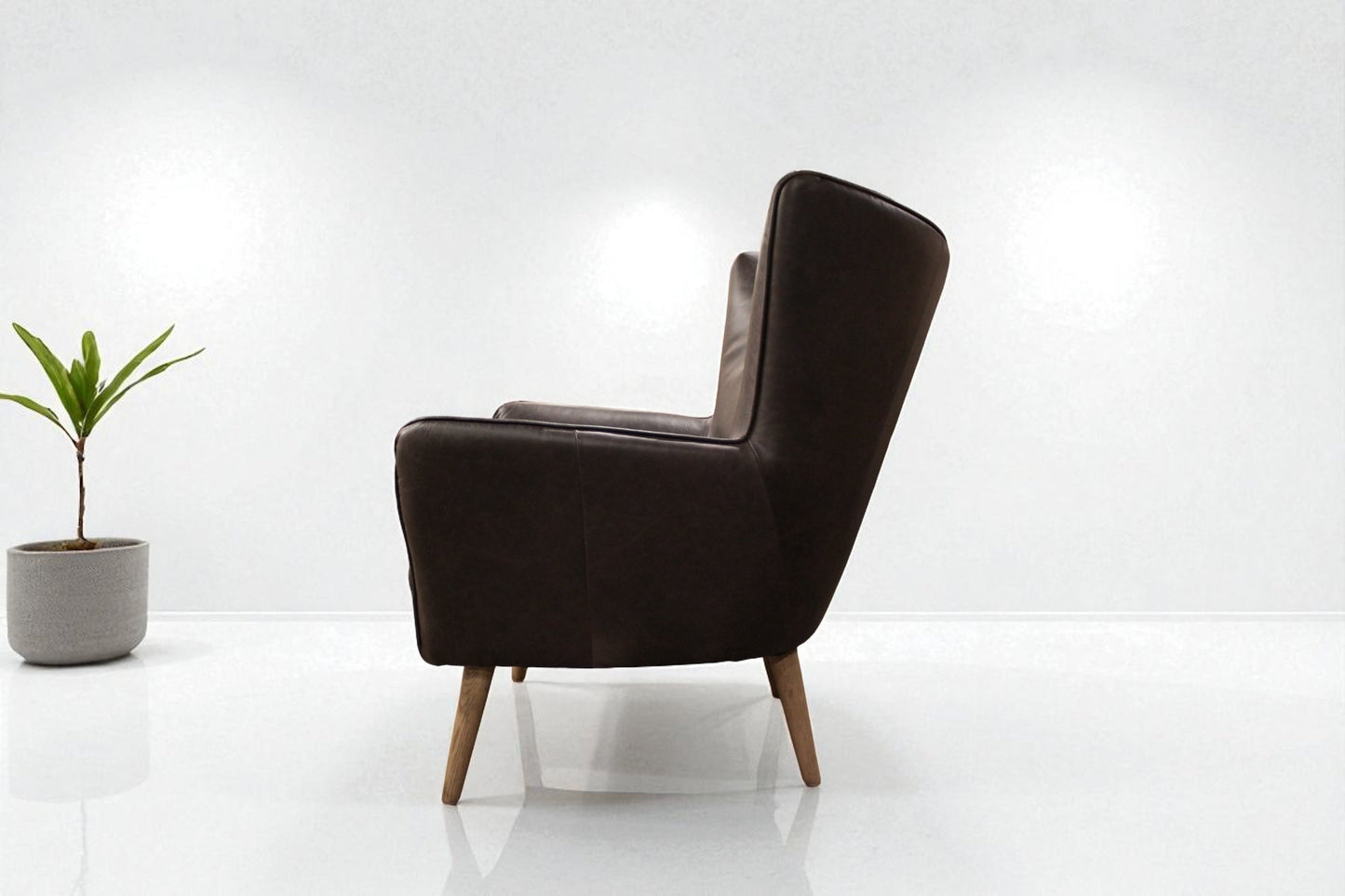 HLHF A996 Orb Leather Accent Chair - 3 Colours Accent Chairs, Living Furniture Store Burlington Ontario Near Me