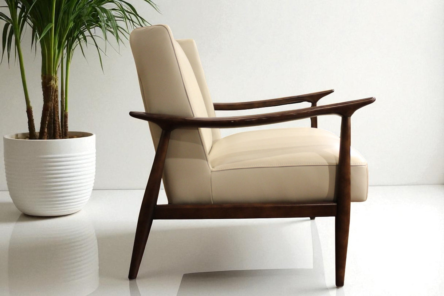 HLHF Eggshell Leather Accent Chair Accent Chairs Furniture Store Burlington Ontario Near Me