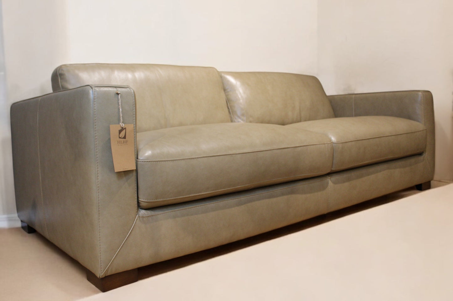HLHF Maverick Buff Leather Sofa Living, New Arrivals Furniture Store Burlington Ontario Near Me