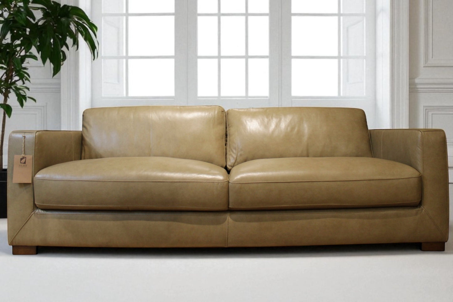 HLHF Maverick Buff Leather Sofa Living, New Arrivals Furniture Store Burlington Ontario Near Me