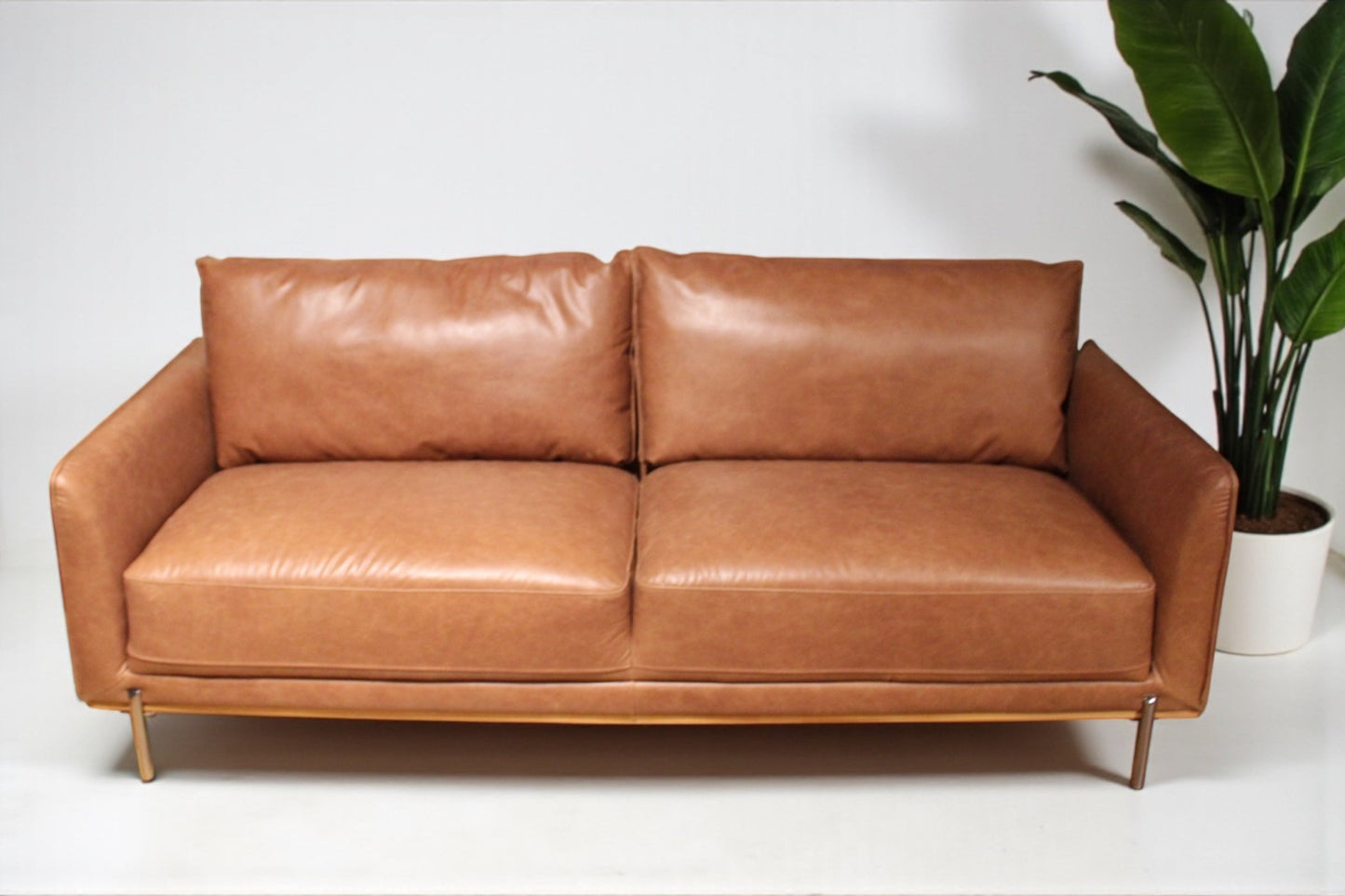 HLHF Club Leather Sofa - Whiskey Living Furniture Store Burlington Ontario Near Me