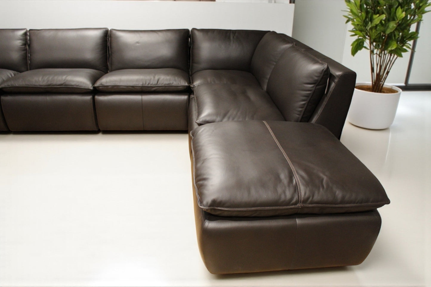 HLHF Oslo Mountain Leather Sectional Living Furniture Store Burlington Ontario Near Me