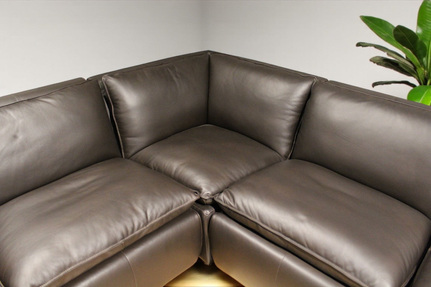 HLHF Oslo Mountain Leather Sectional Living Furniture Store Burlington Ontario Near Me