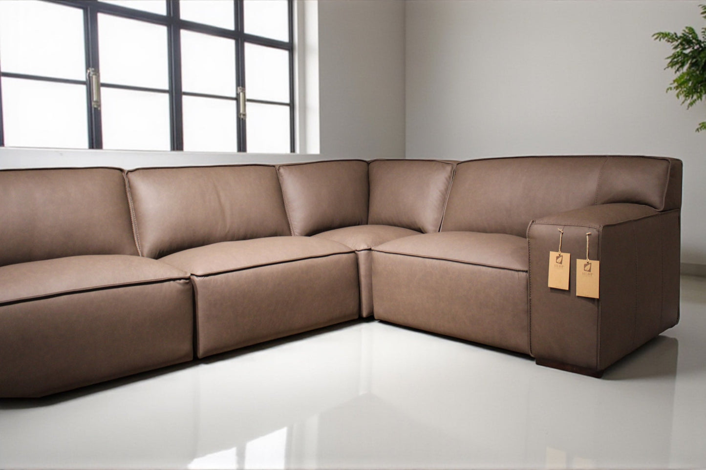 HLHF Maestro Leather Sectional Living, New Arrivals Furniture Store Burlington Ontario Near Me