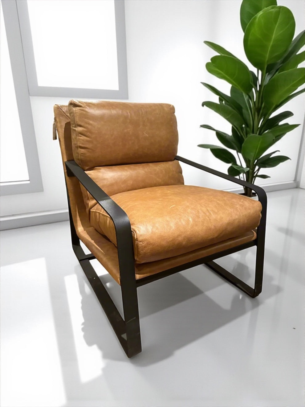 HLHF A1102 Draft Leather Accent Chair Accent Chairs, Living Furniture Store Burlington Ontario Near Me