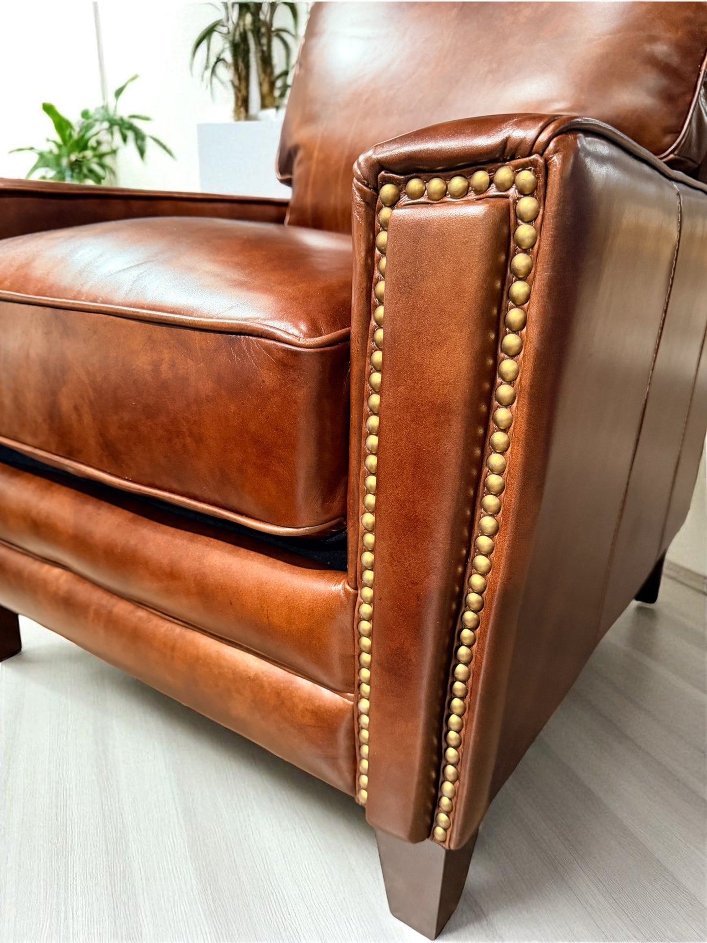 7774-10 Library Leather Chair