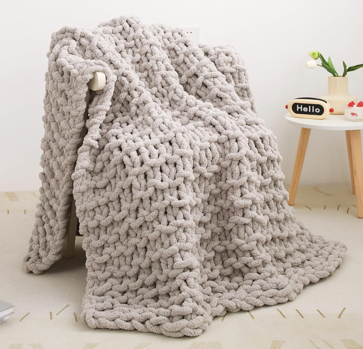 HLHF Keelie Knit Blanket Accessories Furniture Store Burlington Ontario Near Me