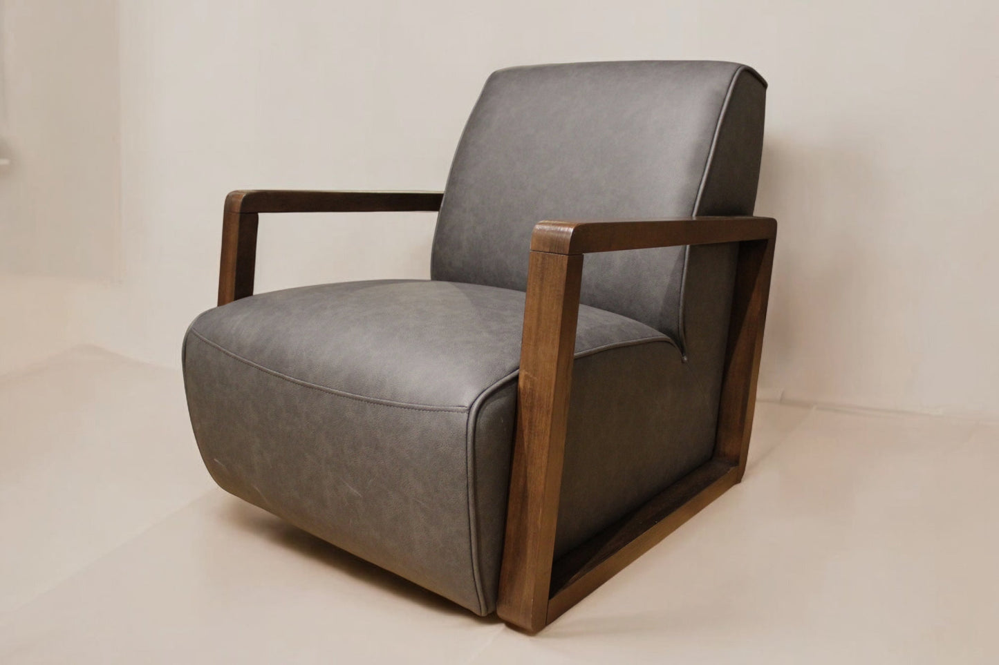 HLHF Turner Coated Fabric Swivel Chair - Charcoal Accent Chairs, Living Furniture Store Burlington Ontario Near Me