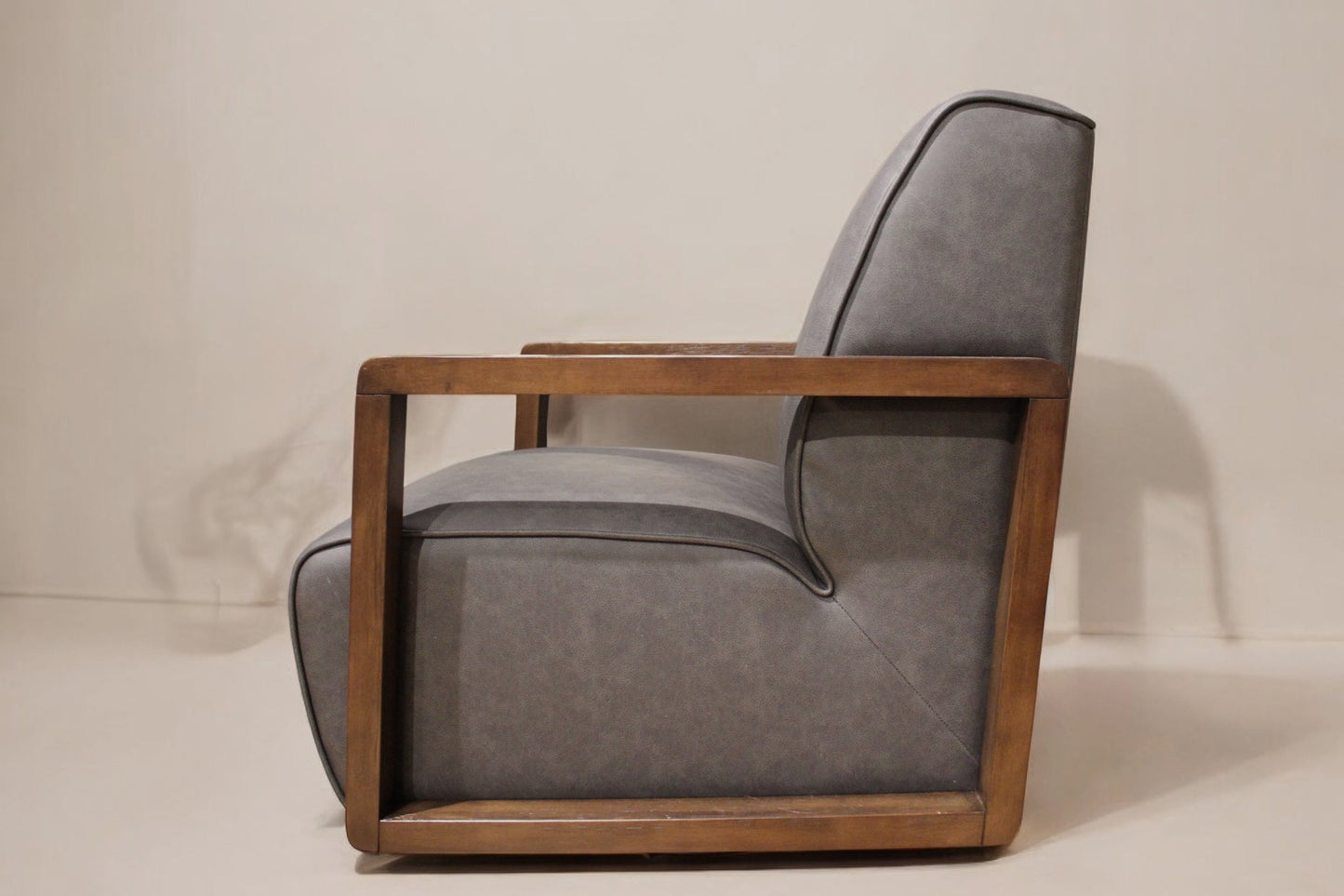 HLHF Turner Coated Fabric Swivel Chair - Charcoal Accent Chairs, Living Furniture Store Burlington Ontario Near Me