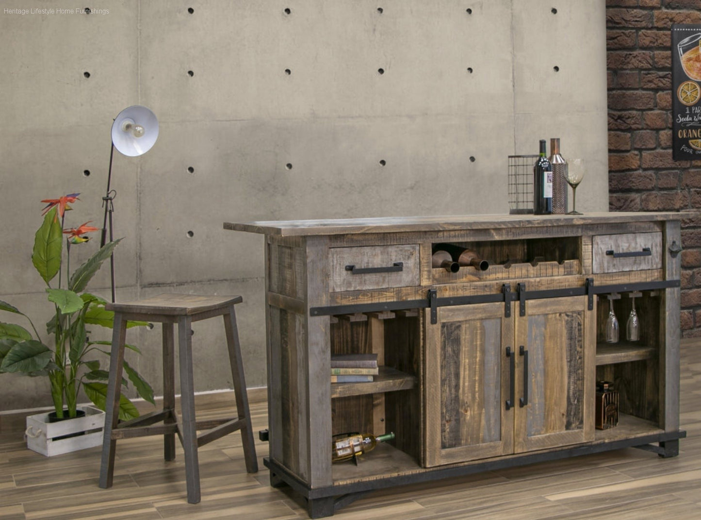 HLHF Loft Brown Bar Stools & Bars Furniture Store Burlington Ontario Near Me