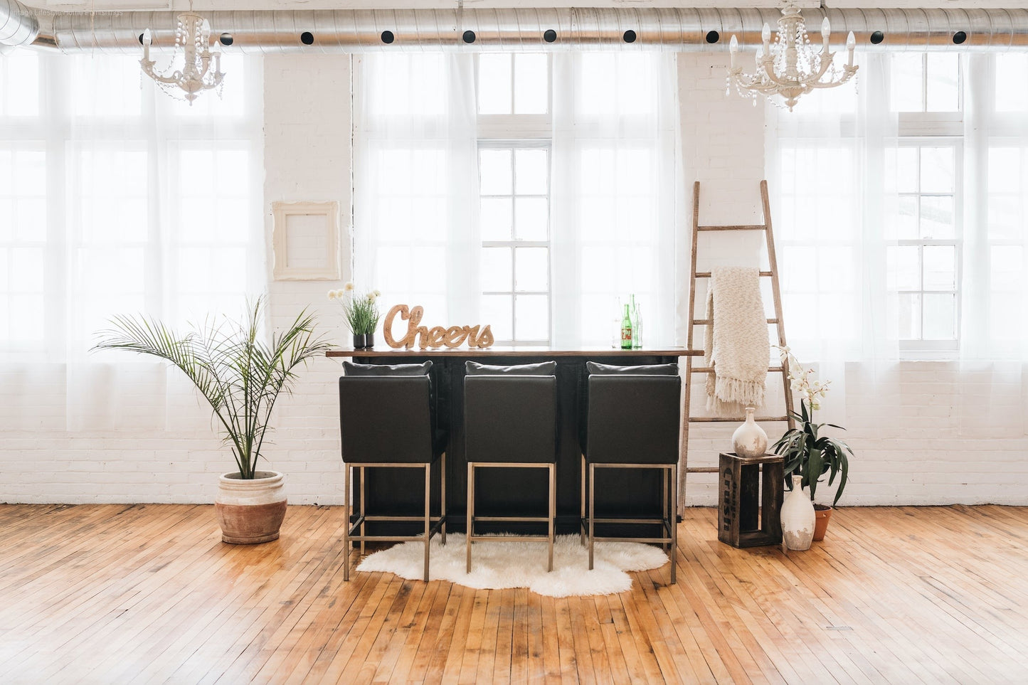 HLHF Pueblo Distressed Black Bar Stools & Bars Furniture Store Burlington Ontario Near Me