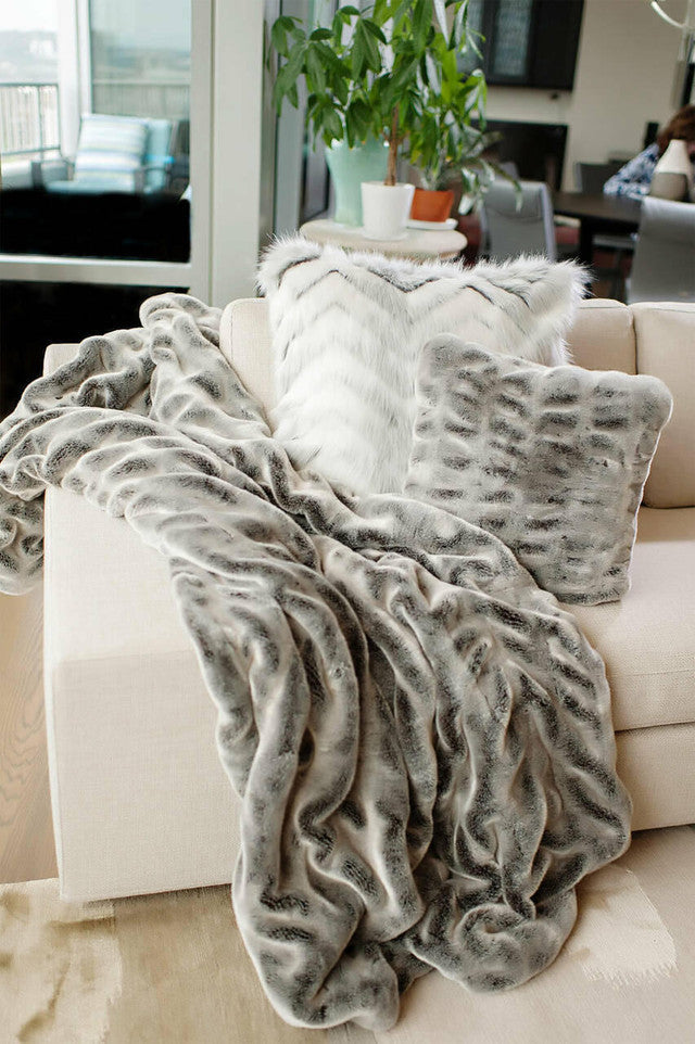 HLHF Grey Mink Throw Accessories Furniture Store Burlington Ontario Near Me
