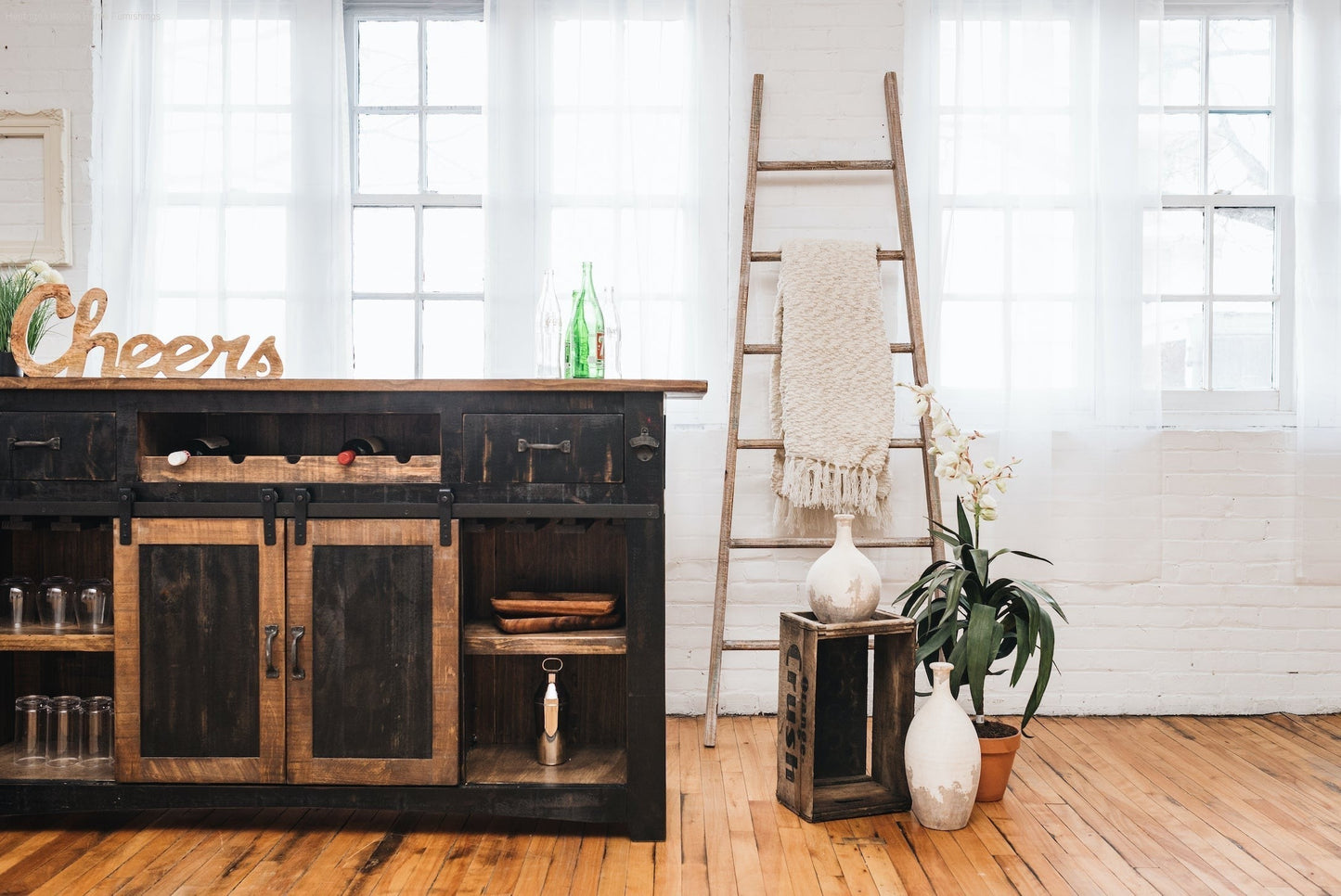 HLHF Rustic Decorative Ladder Accessories Furniture Store Burlington Ontario Near Me