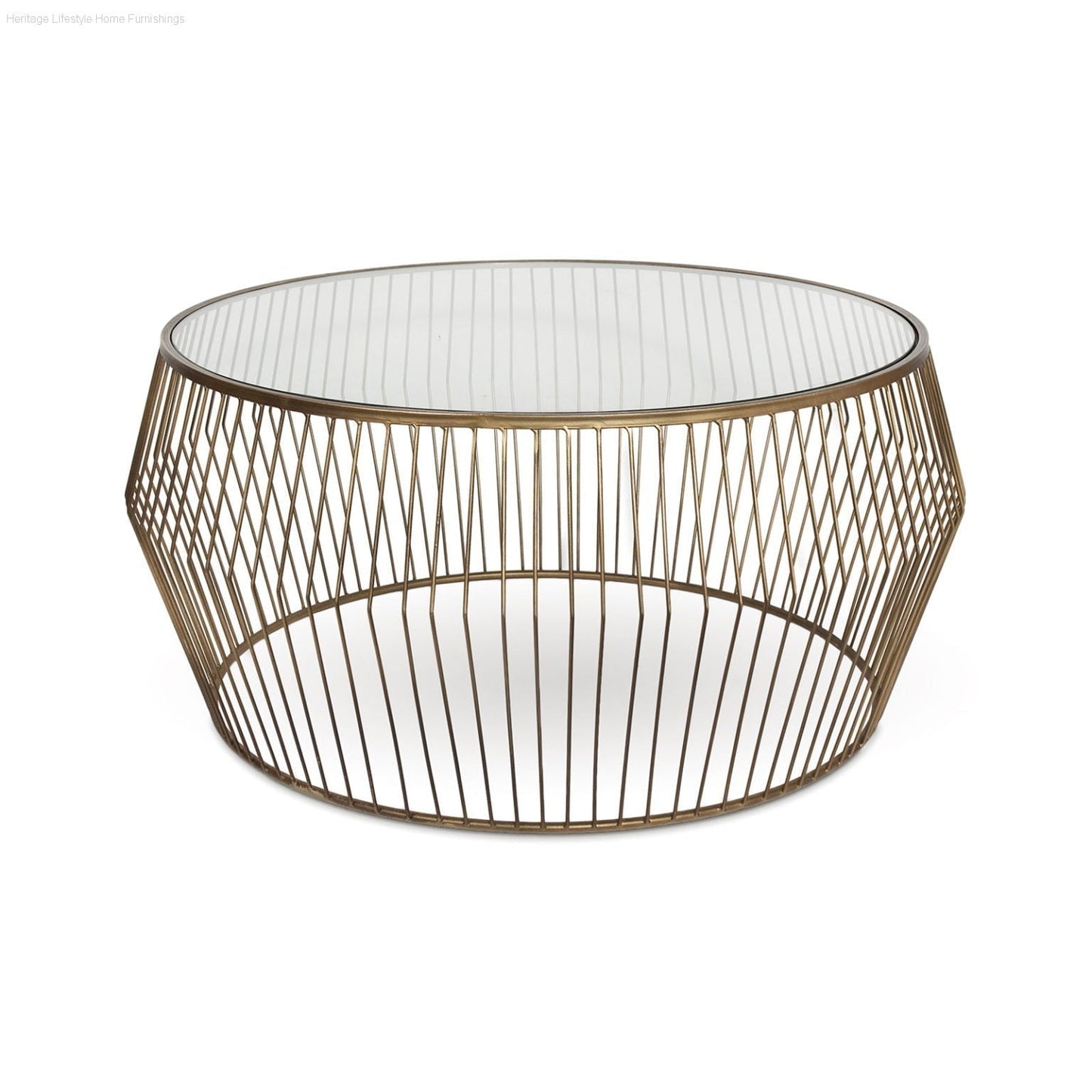 HLHF Cyclone Coffee Table - Gold Occasional Furniture Store Burlington Ontario Near Me