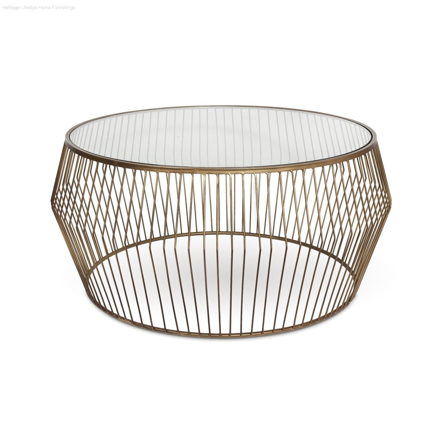 HLHF Cyclone Coffee Table - Gold Occasional Furniture Store Burlington Ontario Near Me