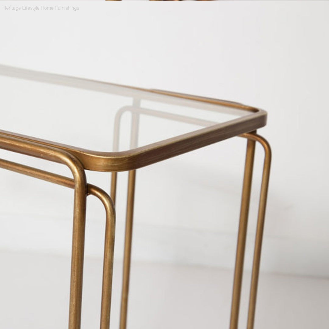 HLHF Deco Side Table - Gold Living, Occasional Furniture Store Burlington Ontario Near Me